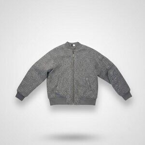 H&M Divided Coated Bomber Jacket Women’s XXS Gray Pristine Condition